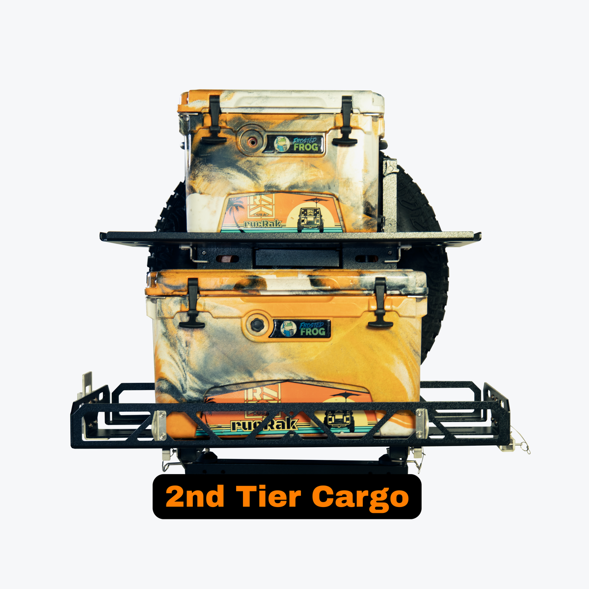 Jeep Wrangler TJ (1987-2006) Cargo Carrier, Bike Rack & Tailgate Table | rucRak GRUNT