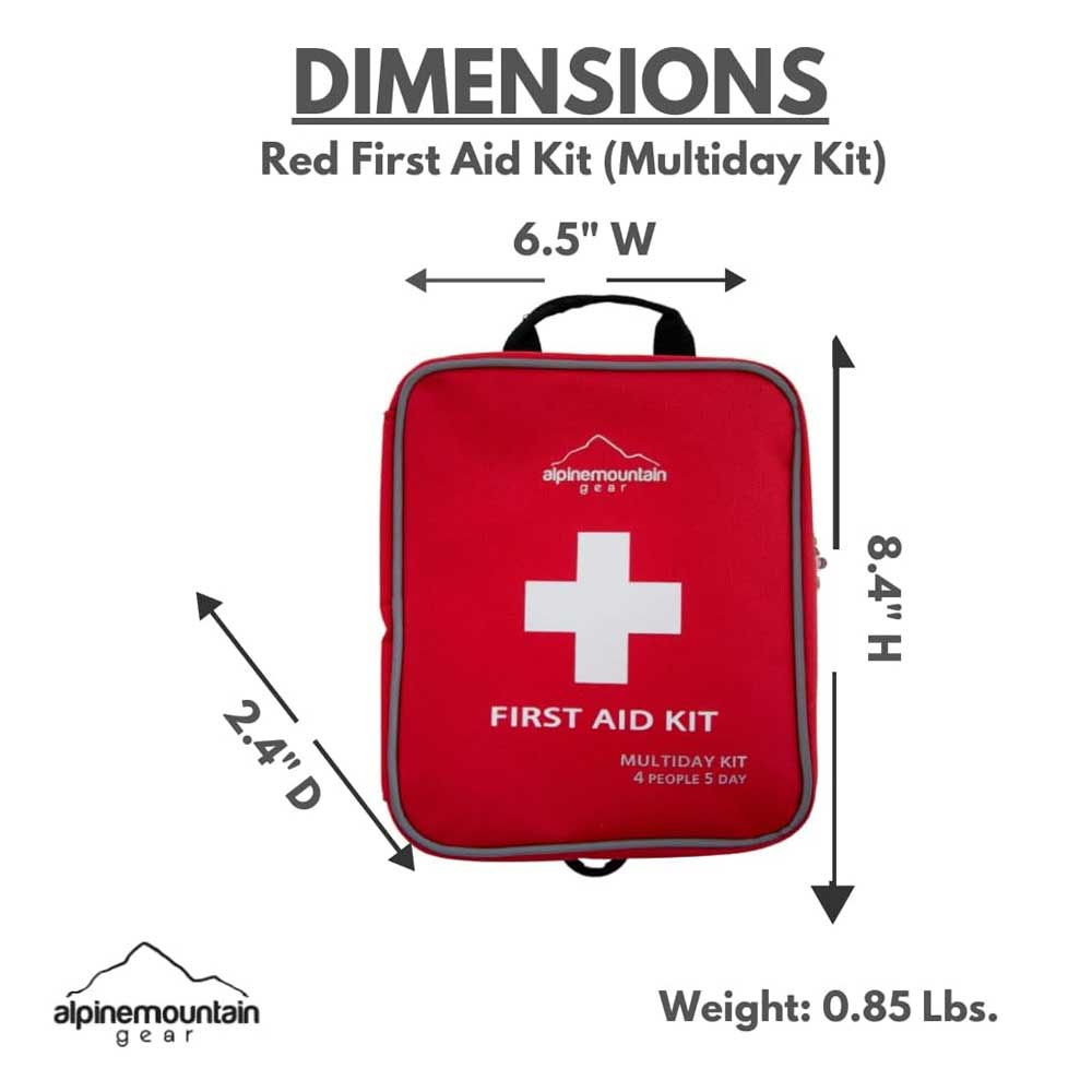 First Aid Kit - Compact Emergency Medical Kit with Bandages, Gauze, and More