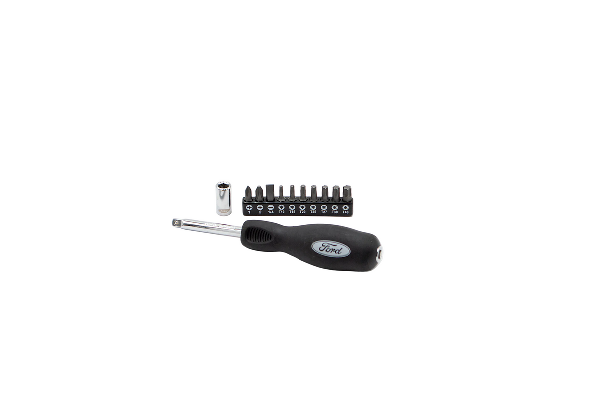 1/4" Dr. Spinner Handle with Bit Coupler & 10-Piece Bits