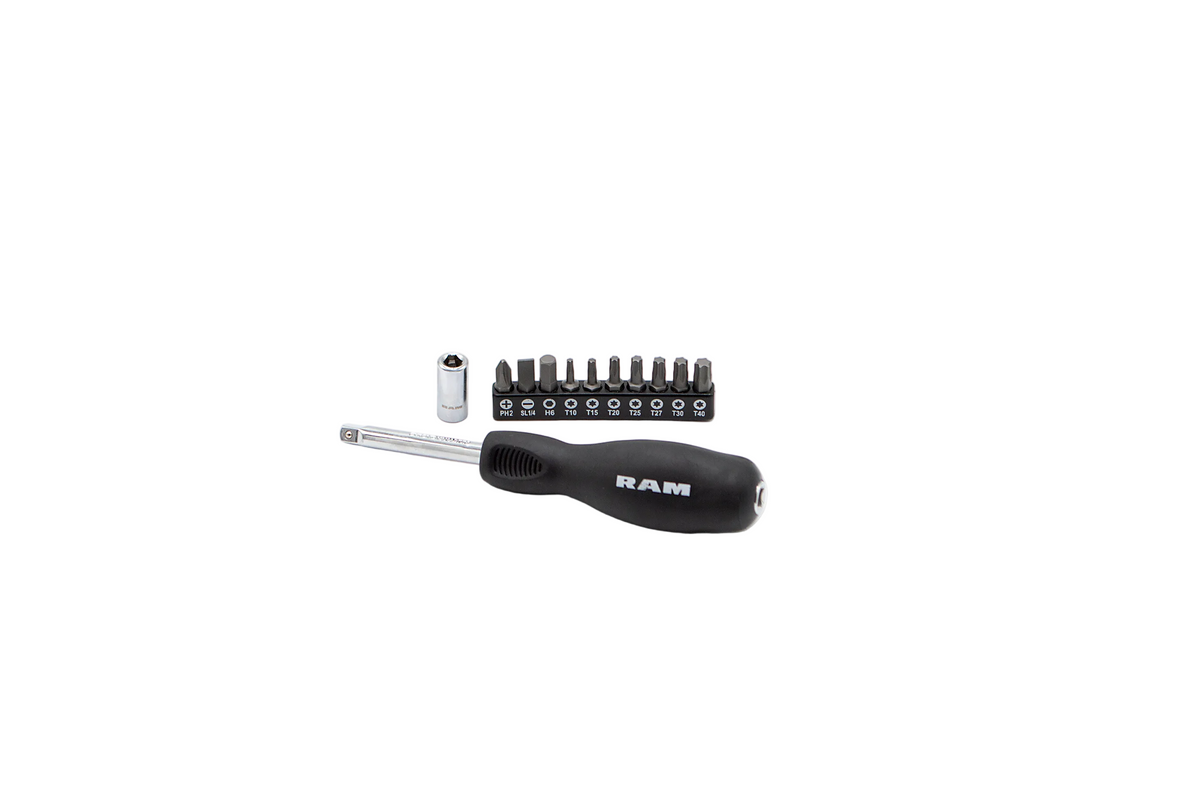 1/4" Dr. Spinner Handle with Bit Coupler & 10-Piece Bits