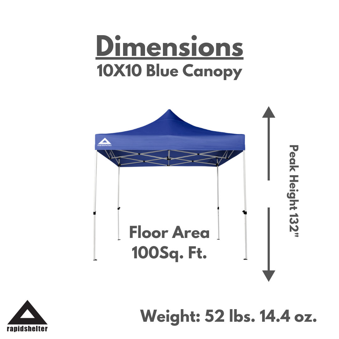 10X10 Heavy-Duty Canopy, Durable Reinforced Steel Structure