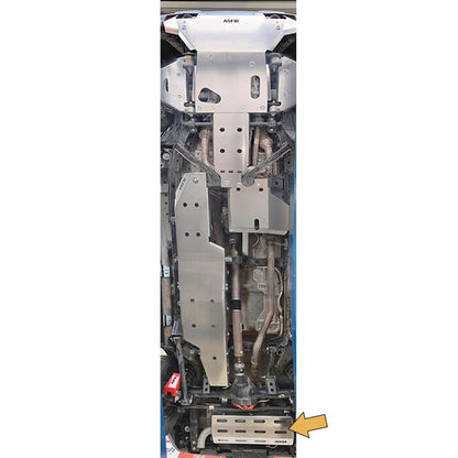 Asfir 4x4 Ford Bronco Exhaust Skid Plate, 1/4" Aluminum, Bolt-On Underbody Protection