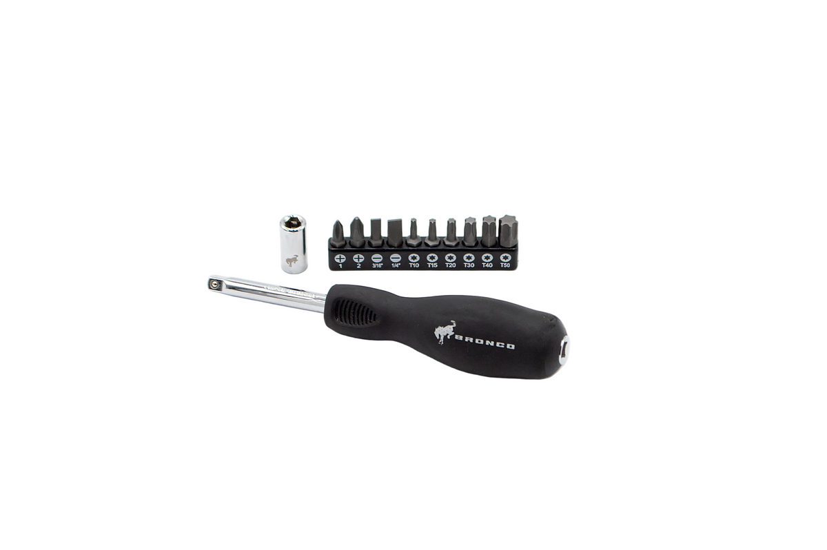 1/4" Dr. Spinner Handle with Bit Coupler & 10-Piece Bits