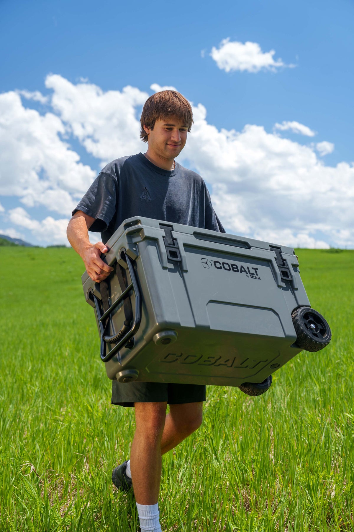 Cobalt 55 Quart with Wheels Roto-Molded Super Cooler - Promo