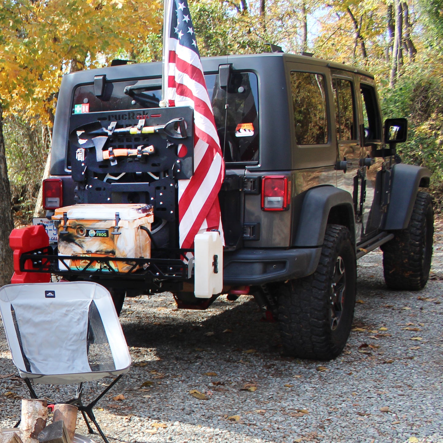 Jeep Wrangler JK (2007–2018) Cargo Carrier, Bike Rack & Tailgate Table - GRUNT