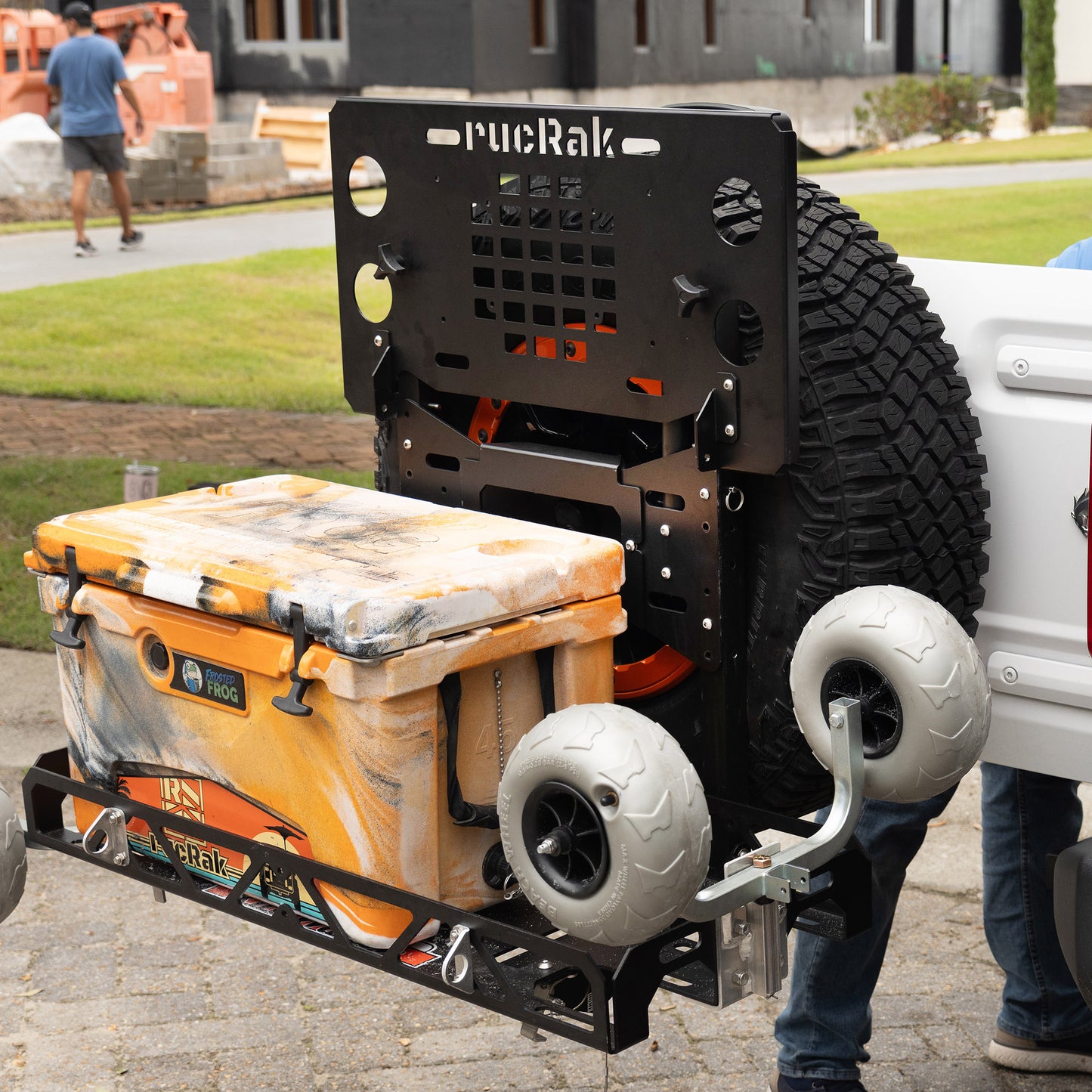 RucRak cargo carrier with wagon and a cooler 