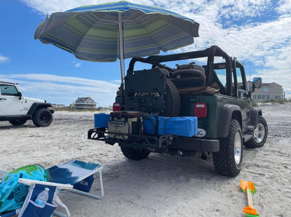 Jeep Wrangler TJ (1987-2006) Cargo Carrier, Bike Rack & Tailgate Table | rucRak GRUNT
