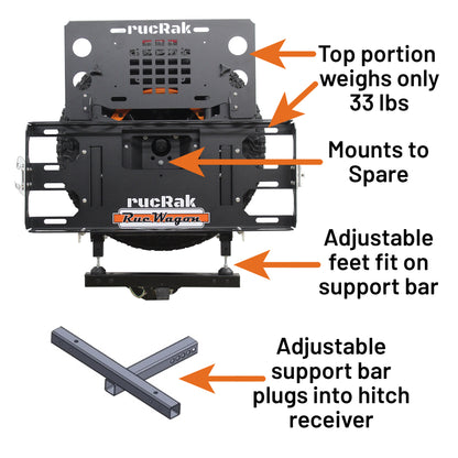 Ford Bronco (2021+) Cargo Carrier, Bike Rack & Tailgate Table - GRUNT