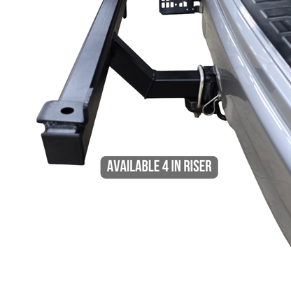 Trailer hitch with 'Available 4 in Riser'  for rucrak cargo carrier