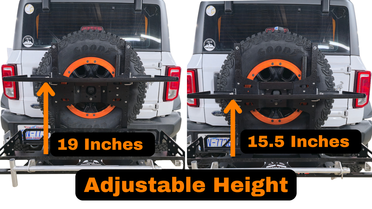 Jeep Wrangler TJ (1987-2006) Cargo Carrier, Bike Rack & Tailgate Table | rucRak GRUNT