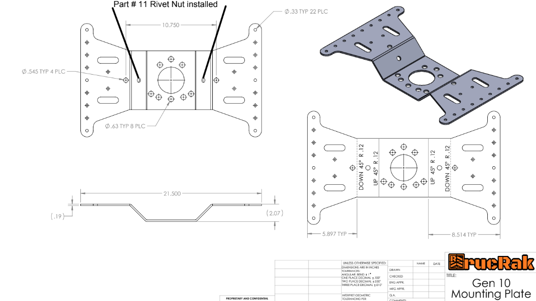 rucRak Gen 10 Mounting plate
